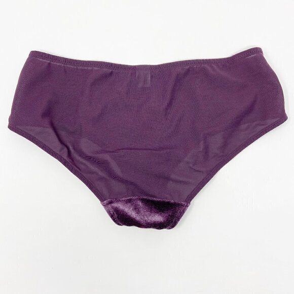 MODERN MOVEMENT | Purple Velvet Boyshort Mid Rise Panty Medium - Picture 3 of 6
